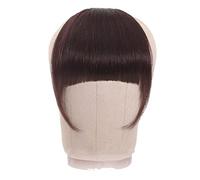 Flequillo Clip para el cabello Flequillo Extensión de clip para el cabello Cabello humano brasileño Flequillo romo Clip en extensión de cabello natural grueso No Remy Clip-In Neat Bang Postizos