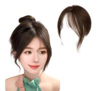 Flequillo Con Clip, 100% Cabello Real, Flequillo Con Clip, Flequillo De Una Pieza, Flequillo, Cabello Real, Flequillo Para Mujer, Extensión De Cabello Real,Marrón,10 inch