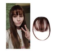 Flequillo Con Clip, Flequillo Sintético Invisible Falso, Flequillo Frontal, Una Pieza Recta, Extensiones De Cabello Con Clip, Flequillo Plano 3D, Accesorios Para Cabello ，K18 2M33#-1 pcs