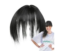 Flequillo con clip para mujer: postizo con flecos de aire de cabello