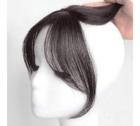 Flequillo con clip Peluca con flequillo de ocho personajes, aire, línea del cabello, frente Natural, simulación Invisible, peluca, extensión, borlas falsas(Brown black)