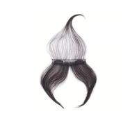 Flequillo con clip Peluca de cabello humano 100% liso con flequillo crochet, hecha a mano, universal for todos los tonos piel(Natural Color)