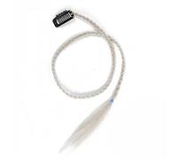 Flequillo Extensiones de cabello trenzadas para bebés 1/2 piezas Trenzas para bebés Flequillo lateral frontal 22 pulgadas de largo Clip trenzado en extensiones de cabello Cabello sintético natural p