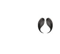 Flequillo falso 2 piezas de flecos falsos sintéticos for mujer, clip de flequillo en el cabello, postizo, cabello natural, parte media, dos lados, flequillo, extensiones con clip Extensiones de cabell