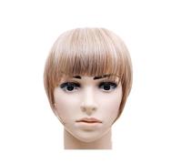 Flequillo falso Bang Hair Bangs Negro Marrón Castaño Rojo Clip en pelo sintético Flequillo Clip en Bangds for mujeres Extensiones de cabello con flequillo(B3 M27 613)