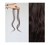 Flequillo falso Flequillo de aire lateral largo, flequillo rizado ondulado con clip, flequillo lateral frontal for mujeres, uso diario, juego de 2 piezas, patillas largas, flequillo falso sintético na