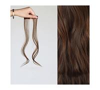 Flequillo falso Flequillo de aire lateral largo, flequillo rizado ondulado con clip, flequillo lateral frontal for mujeres, uso diario, juego de 2 piezas, patillas largas, flequillo falso sintético na