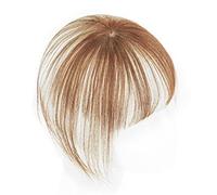 Flequillo falso Flequillo de cabello humano con pieza superior con clip sin costuras y extensión de flecos Clip de flecos naturales 3D en flequillo Piezas de cabello brasileño no remy for mujeres Exte