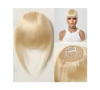 Flequillo falso Flequillo de cabello humano for mujer, postizos con flecos, corte Romo, flequillo de aire Natural, Clip sobre la cabeza, extensiones de cabello negro, marrón, Remy Extensiones de cabel