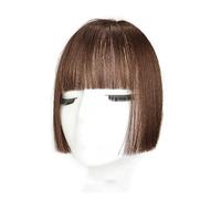 Flequillo falso Flequillo de pelo con clip, pelo sintético Flequillo de corte princesa Pieza de pelo Flequillo de flecos Clip-on Rápido Cosplay Flequillo Extensiones de cabello Falso Pelo liso natural