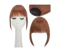 Flequillo falso Flequillo sintético falso y Romo for mujer, extensiones de cabello con Clip, flequillo francés, postizo con flecos rectos Extensiones de cabello con flequillo(30)