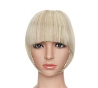 Flequillo Flequillo falso sintético Blunt Bang Clip en extensión de cabello mujeres Blunts pelo con flecos negro marrón flequillo 2 Clips Flequillo postizo(F16-613)