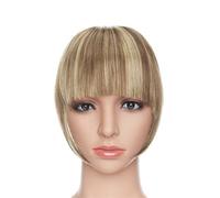 Flequillo Flequillo falso sintético Blunt Bang Clip en extensión de cabello mujeres Blunts pelo con flecos negro marrón flequillo 2 Clips Flequillo postizo(F10-86)
