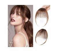 Flequillo Pinza para el cabello Cabello humano Flequillo 100% cabello humano, extensiones de cabello con clip, flequillo falso, extensiones de cabello con clip for uso diario para uso diario(HLH1006-3