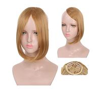Flequillo Pinza para el cabello Cabello humano Flequillo sintético Extensiones con clip for el cabello Parte media Flequillo con flecos naturales Flequillo con clip Flequillo degradado de una pieza Po