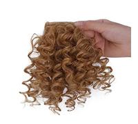 Flequillo Postizo con Clip - Pelo Natural y Sintético, Rizado, Corto, Afro, Resistente al Calor, Suave, Grueso - Pieza de Cabello Frontal