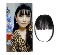 Flequillo Postizo Fake Synthetic Air Bangs Clip-in Hair Extension Fringe Natural False Blunt Hairpiece Clip en Front Neat air bangs with Temples for Women Postizos (Size : 1 PC, Color : K18-2)