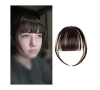 Flequillo Postizo Flequillo con clip Flequillo sintético invisible falso Flequillo frontal Una pieza Clip recto en piezas de cabello Extensiones de cabello Flequillo de aire plano 3D limpio Accesorios