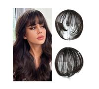 Flequillo Postizo Flequillo sintético 3D, cabello Invisible sin costuras, flequillo de aire, Natural, Invisible, aumenta el volumen del cabello Flequillo Postizo Pelo Natural(Light brown)