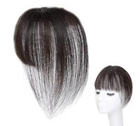 Flequillo Postizo,Horquillas Invisibles de Flequillo Auténtico - Postizo Natural Ajustable Cobertura Cabello Transpirable Para Peinados Disfraces Uso Diario