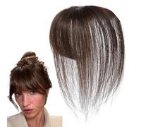 Flequillo Postizo - Horquillas Invisibles de Flequillo Auténtico - Postizo Natural Ajustable Cobertura Cabello Transpirable Para Peinados Disfraces Uso Diario