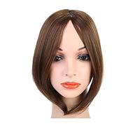 Flequillo Postizo Pelo Natural Flequillo largo y recto Flequillo de parte media Clip invisible en flequillo Aspecto natural sintético Extensión de pieza de cabello Flequillo Clip en flequillo Postizo