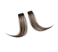 Flequillo Postizo Peluca Flequillo de parte media Extensiones de cabello Clip en la frente Flequillo oblicuo francés sin costuras natural Flequillo de ocho caracteres Postizos(1B/27HL)