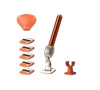 Fler The Razor Shave Set - Maquinilla de Afeitar para Mujer con Cabezales Intercambiables, con Soporte, 6 Cuchillas de Repuesto y Funda Protectora, Cuchilla Unisex con Aloe Vera, Vitamina E (Naranja)