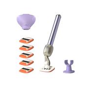 Fler The Razor Shave Set - Maquinilla de Afeitar para Mujer con Cabezales Intercambiables, con Soporte, 6 Cuchillas de Repuesto y Funda Protectora, Cuchilla Unisex con Aloe Vera, Vitamina E (Lila)