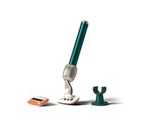 Fler The Razor Starter Set - Maquinilla de Afeitar para Mujer con Cabezales Intercambiables, con Soporte y 2 Cuchillas de Repuesto, Maquinillas unisex, Cuchilla con Aloe Vera, Vitamina E (Verde)
