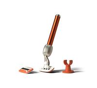Fler The Razor Starter Set - Maquinilla de Afeitar para Mujer con Cabezales Intercambiables, con Soporte y 2 Cuchillas de Repuesto, Maquinillas unisex, Cuchilla con Aloe Vera, Vitamina E (Naranja)