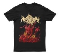 Flesh Gore Pieces of CANNIBALISTIC Ritual ALTARS Printed Unisex Street Fashion Trend Short Sleeved Pure Cotton Round Neck