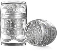 Fleshlight - Stoya Quickshot - Masturbador Masculino Real - Textura Superskin - Diseño Compacto y Transparente - con 2 Orificios de Entrada - Placer Extremo - Fácil de Limpiar