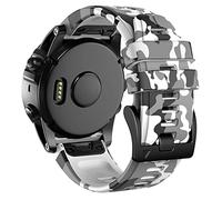 Fleshy Leaf Correa de silicona de camuflaje de 26 mm compatible con Garmin Fenix 7X, Fenix 6X, Fenix 6X Pro, Fenix 5X, Fenix 5X Plus/Fenix 3/3 HR, correa de liberación rápida, Silicona