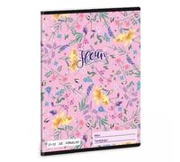 Fleur: Cuaderno de líneas con diseño floral, desde 4° grado, A5