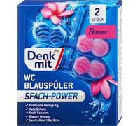 Fleur d’après-shampoing bleu toilette, 2 pièces - Marque DM Allemagne - Compatible avec denkmit - WC-Blauspüler Flower, 2 St
