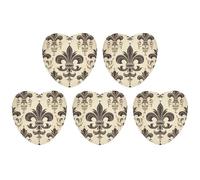 Fleur-de-Lis and Coat Arms Knight - Ambientador de aire para coche, 5 unidades, hojas colgantes perfumadas para automóvil, hogar, decoración interior de automóvil, forma de amor, estilo gris