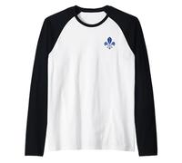 Fleur DE lis SÍMBOLO Fleur-DE-LYS HERALDICA Francia Camiseta Manga Raglan