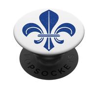 Fleur DE lis SÍMBOLO Fleur-DE-LYS HERALDICA Francia PopSockets PopGrip Adhesivo