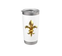 Fleur de Lys o Fleur de Lis símbolo 5 Vaso térmico de acero inoxidable de doble pared