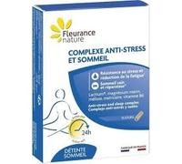 Fleurance Nature Complejo Anti-Estrés y Sueño 30 Cápsulas - Pack de 2, Formato Ahorro de Extractos Botánicos y Nutrientes Esenciales para la Relajación Nocturna