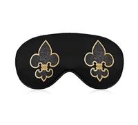 Fleurdelis Fleur De Lis Royal French Lily Gothic Printed Sleeping Eye Mask Blindfold Comfortable Eye Cover Sleeping Mask for Travel