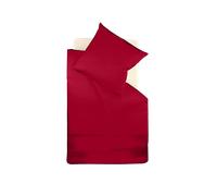 fleuresse Colors Mako ropa de cama de satén - Burdeos, 155 x 220 cm