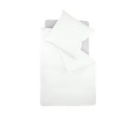 Fleuresse Colors Mako - Ropa de cama (satén, 200 x 220 cm), color blanco