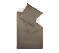Fleuresse Colors Ropa de Cama de Satén Mako - Taupe, 135 x 200 cm