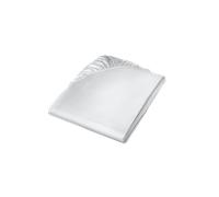 Fleuresse Colors Sábana Bajera de Satén Mako - Plata, 160 x 200 cm