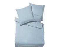 fleuresse Lech ropa de cama de franela tejida de colores - azul claro, 155 x 220 cm
