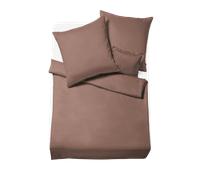 fleuresse Lech ropa de cama de franela tejida de colores - marrón óxido, 240 x 220 cm