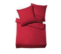 fleuresse Lech ropa de cama de franela tejida de colores - rojo, 155 x 220 cm