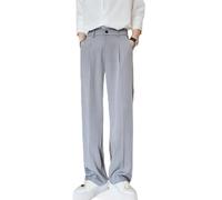 Fleurosta Pants Mens, Morilas Mens Pants, Easemotions Super Stretch Ice Silk Comfort Everyday Pant, for Men (Light Gray,XXL)